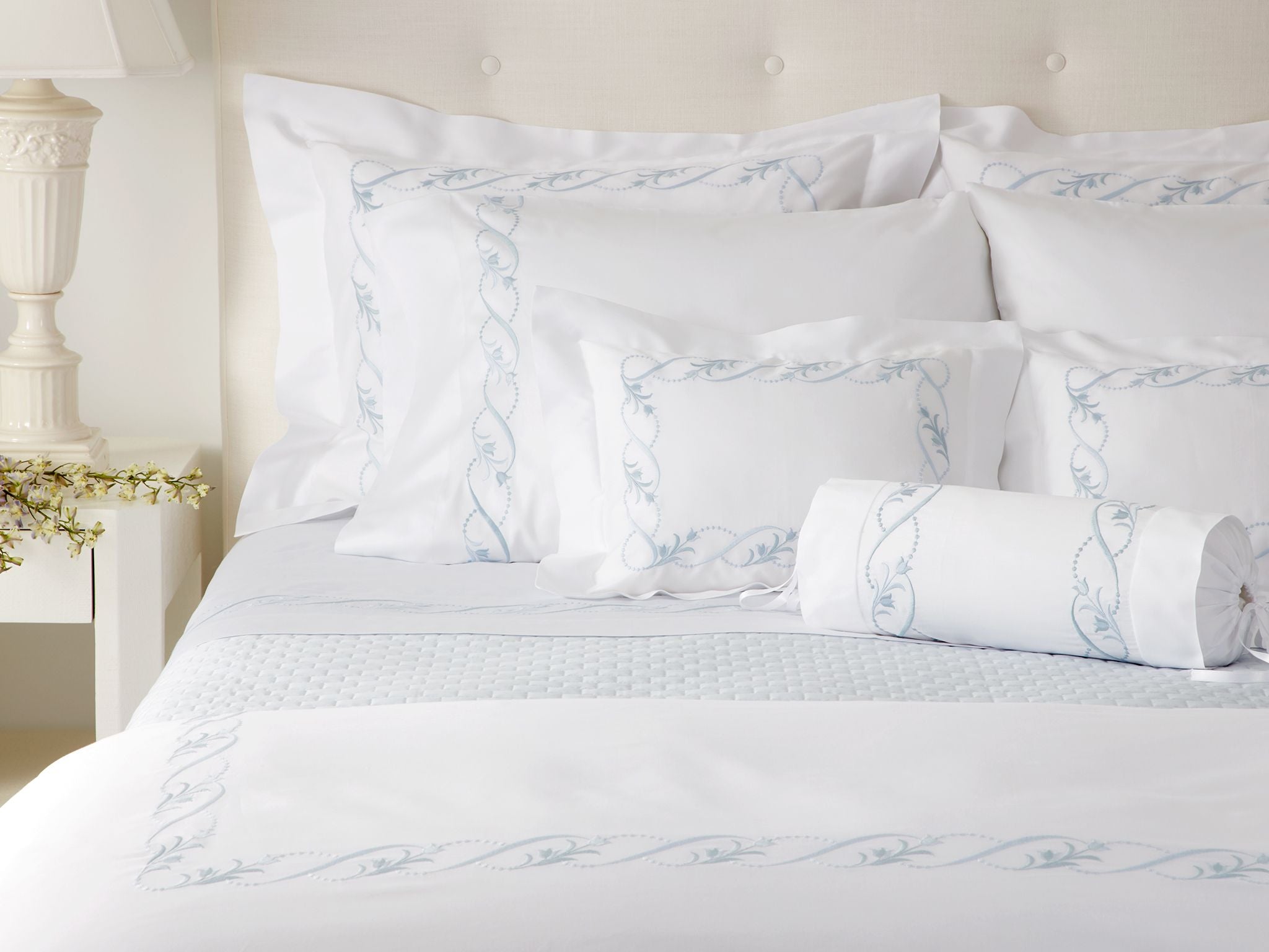 Glicine Embroidery Bedding Collection by Dea Linens