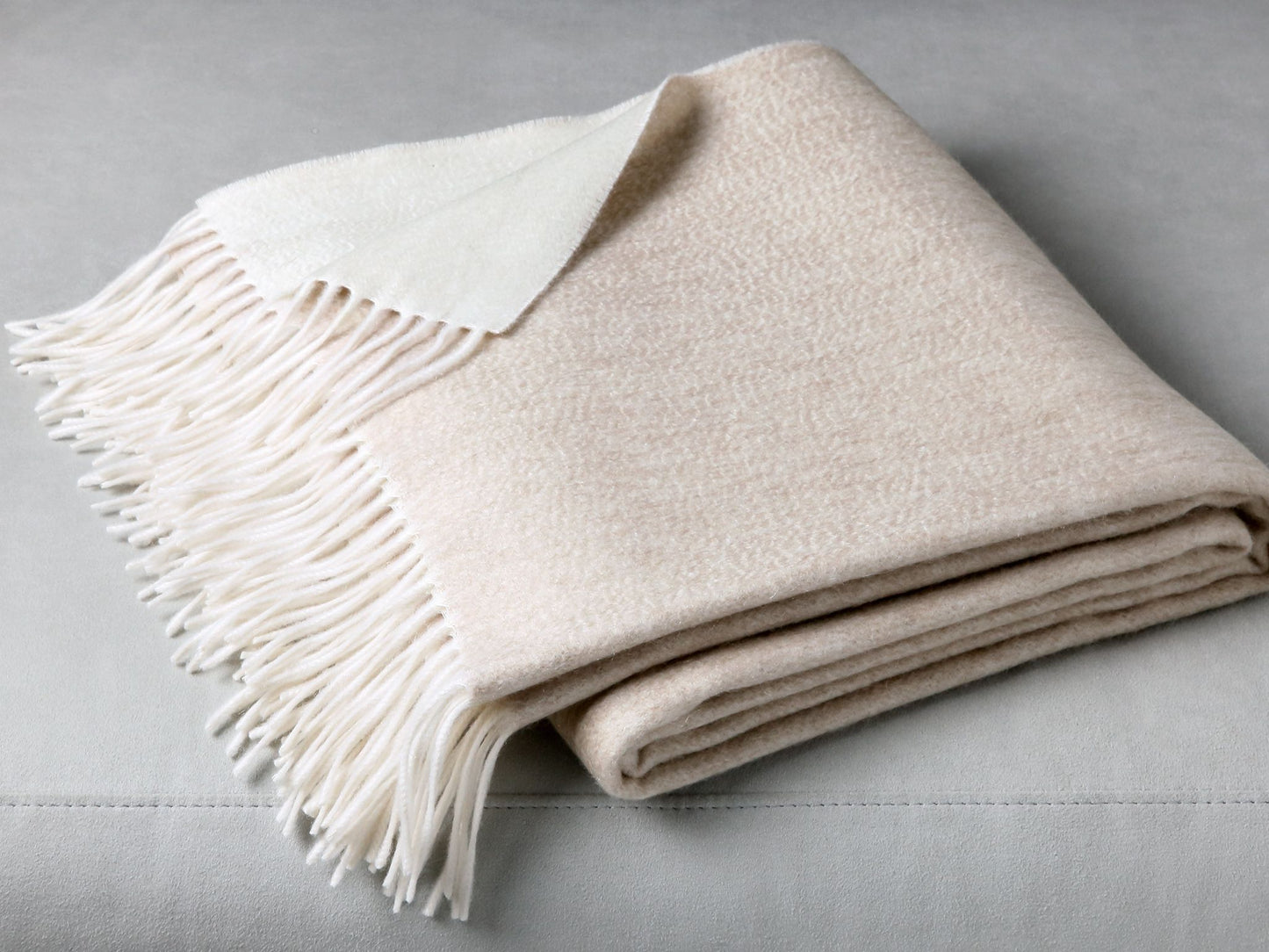 FRINGED CASHMERE THROWS